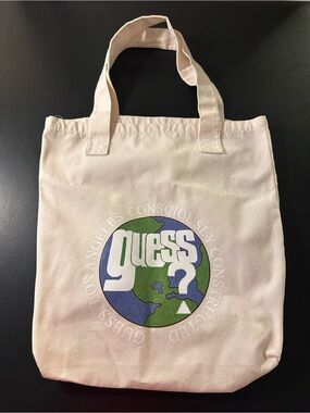 ⭐️GUESS Los Angeles Canvas Tote Bag with Earth Graphic